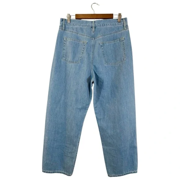 Rita Row Fabiola Barrel Leg Jeans High Waist Loose Fit Denim Light Wash, Size 40 - Picture 3 of 15